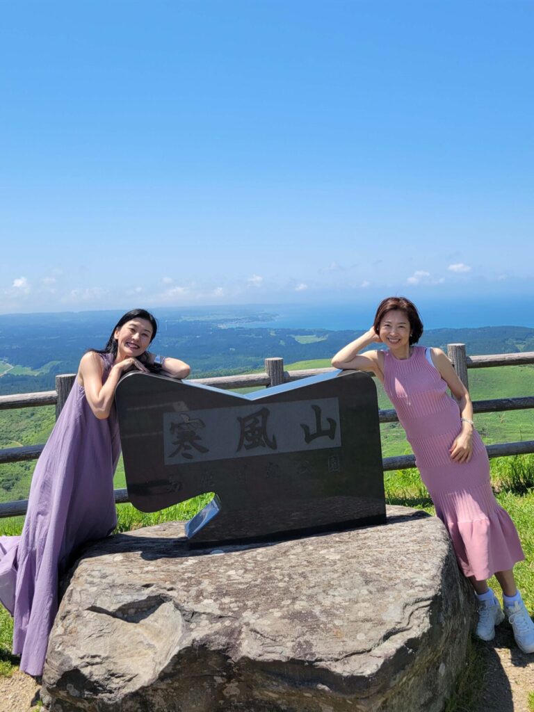 秋田県男鹿半島を旅行し立ち寄った「寒風山」での1枚