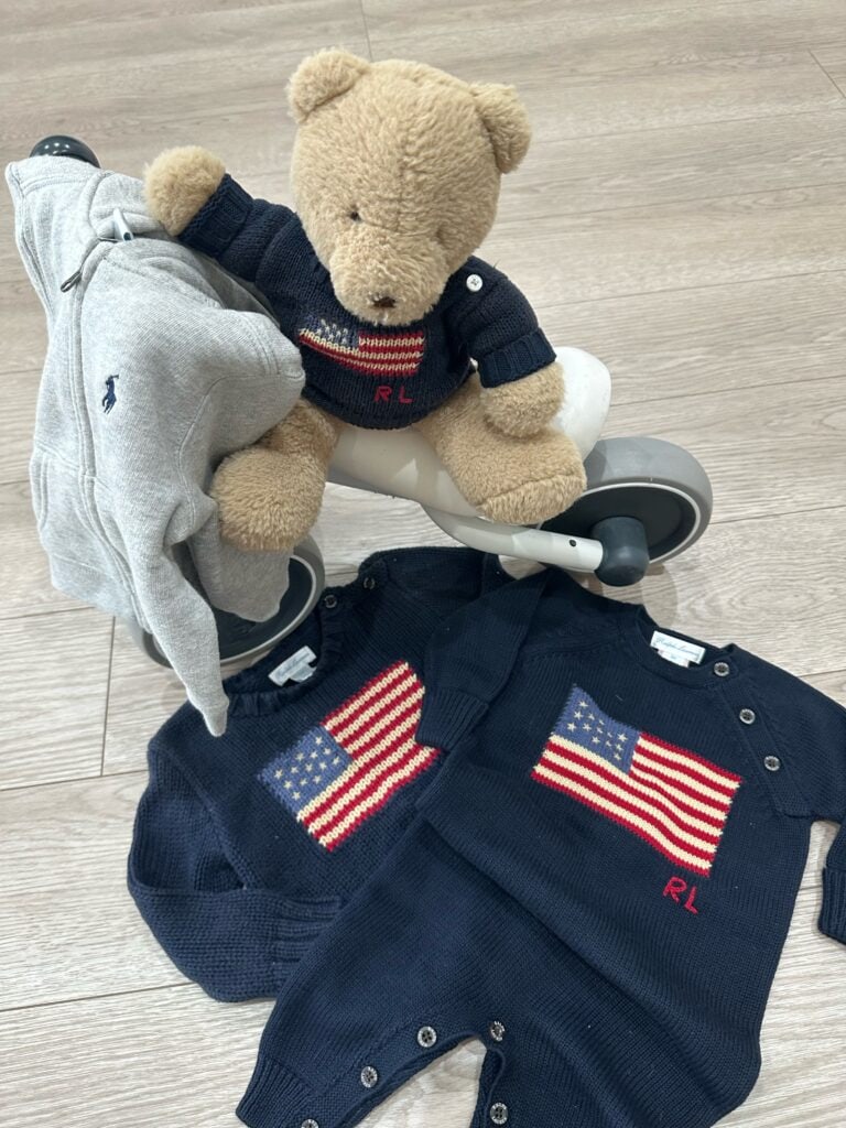 孫用に購入したRalph Laurenのベビー服