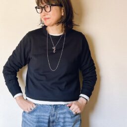 メリノクルーネックセーター 69 NAVY