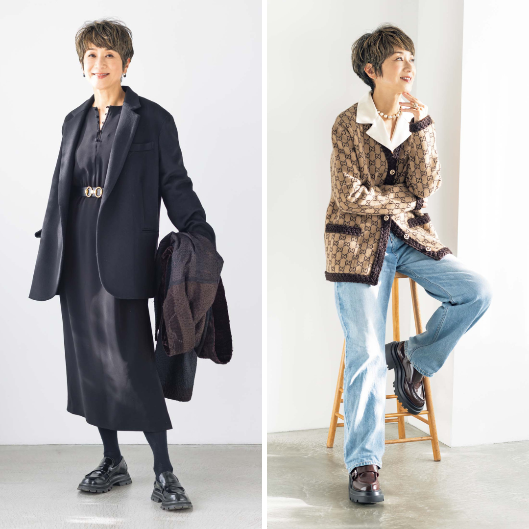 60代ファッション】モデル・黒田知永子さんのリアル私服をご紹介