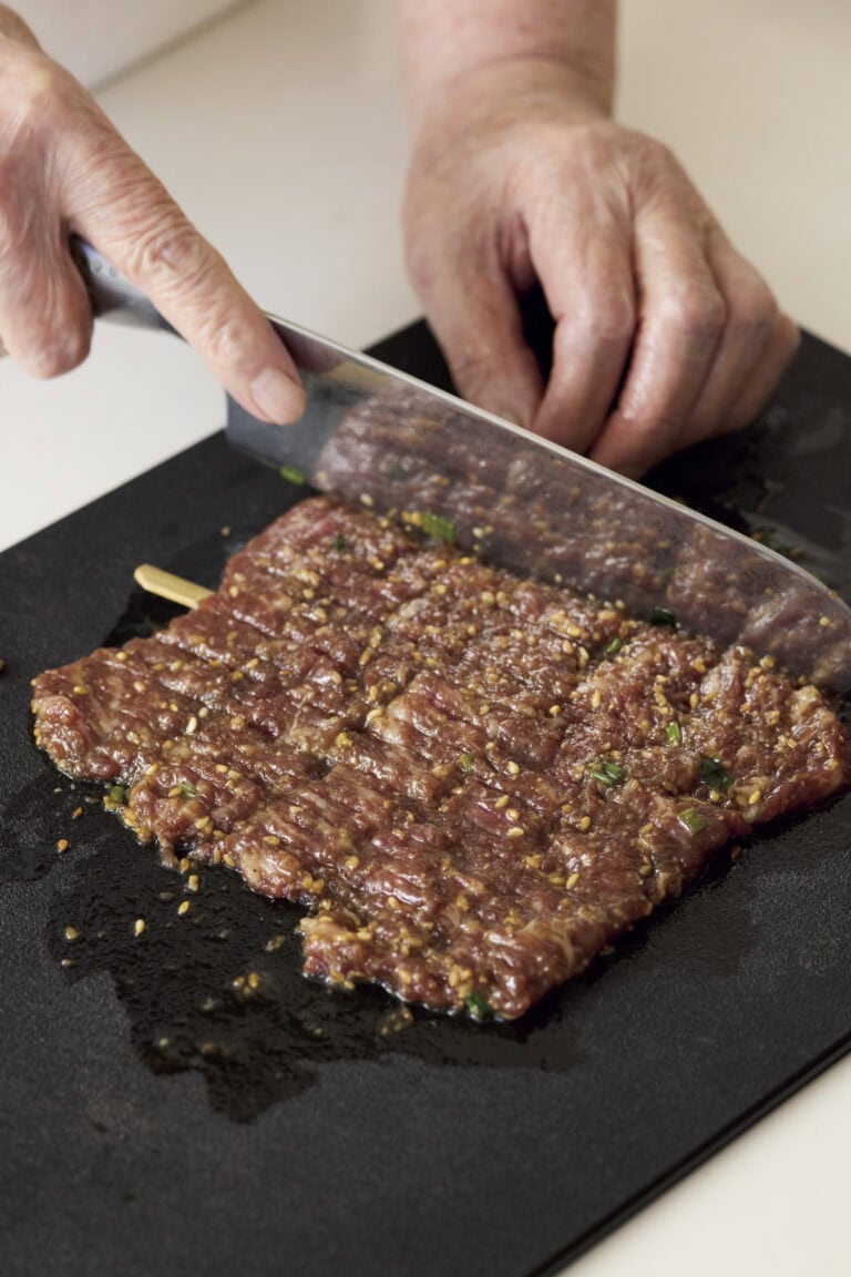 サンジョク（牛肉の串焼き）　作り方 2-b