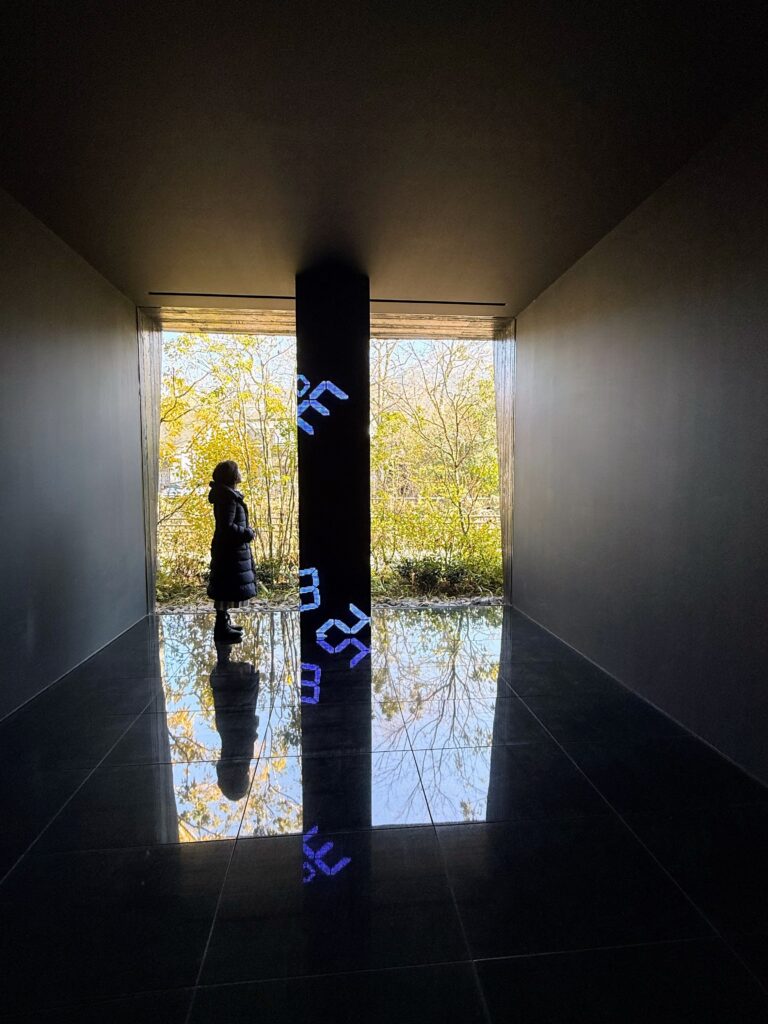 《Time Waterfall》宮島達男（みやじま たつお）表示される数字は仏教の生まれ変わりと再生の考えを象徴しているそう。