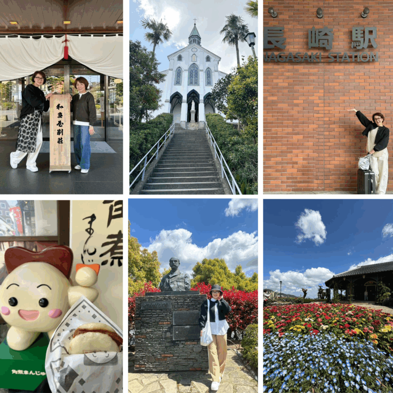 【60代ライフスタイル】九州で2泊3日の女子旅を満喫！長崎「グラバー園」「大浦天主堂」や佐賀県「嬉野温泉」ほか各地を巡り名物を堪能した楽しい旅に♪