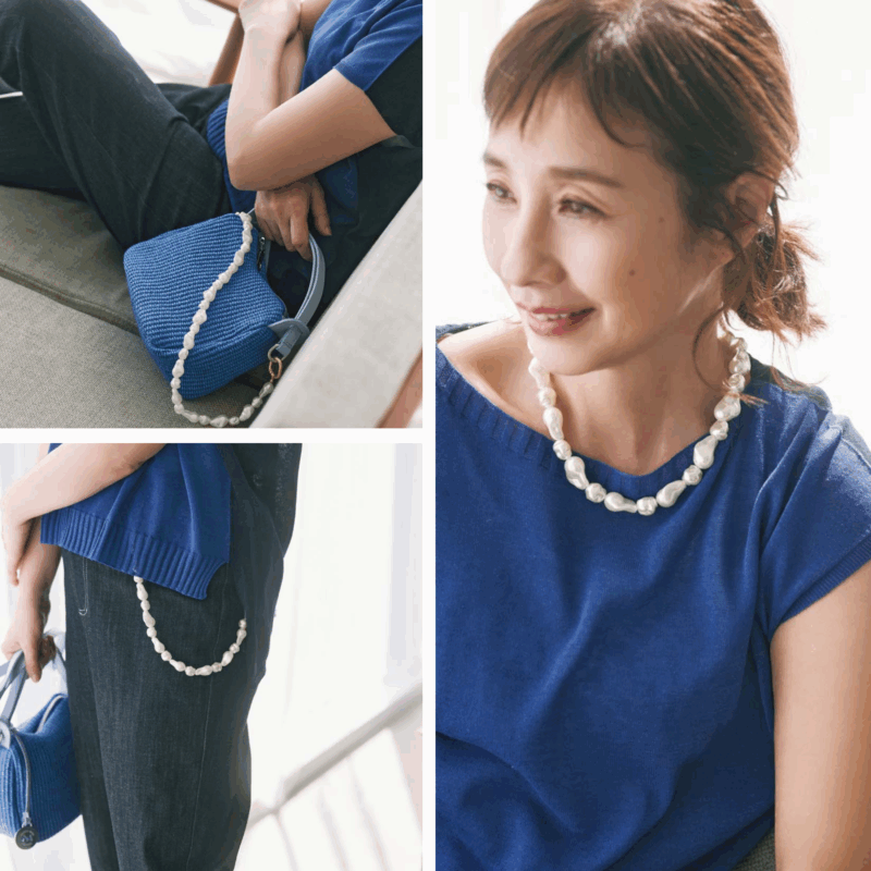 【雑誌付録】今季イチオシのトレンドアイテムが付録に！「バロックパール調チェーンアクセサリー」でおしゃれを格上げ！【素敵なあの人7月号付録】