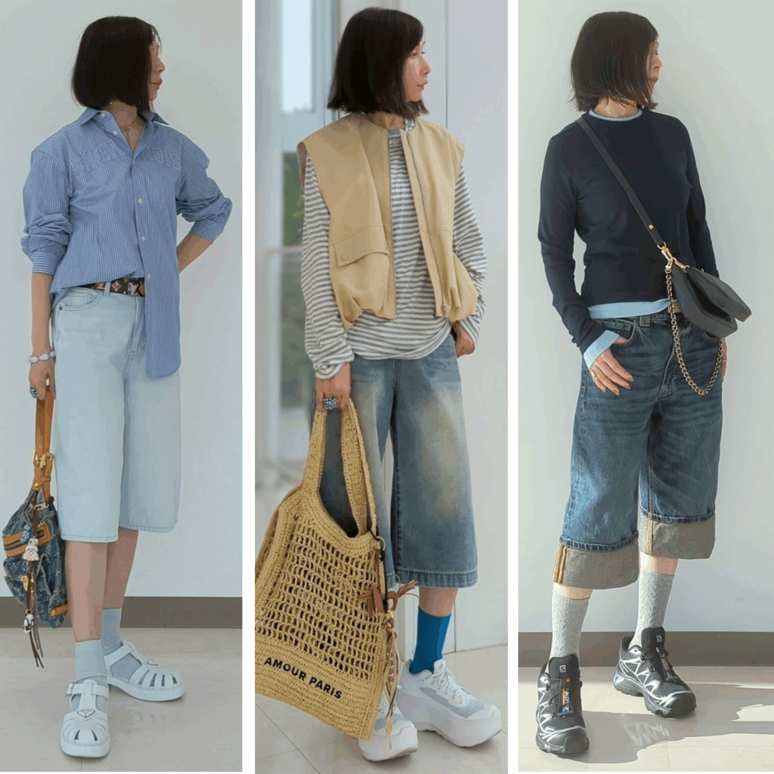 【シンプルコーデに♪】 CHANEL バミューダ パンツ d78fea8a-26be-4618-a0aa-