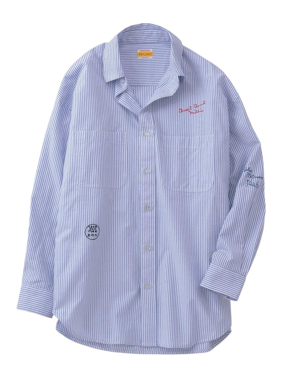 シャツ¥19,800／ペイ デイ×ジーンズ ファクトリー（ジーンズ ファクトリー 卸団地本店）