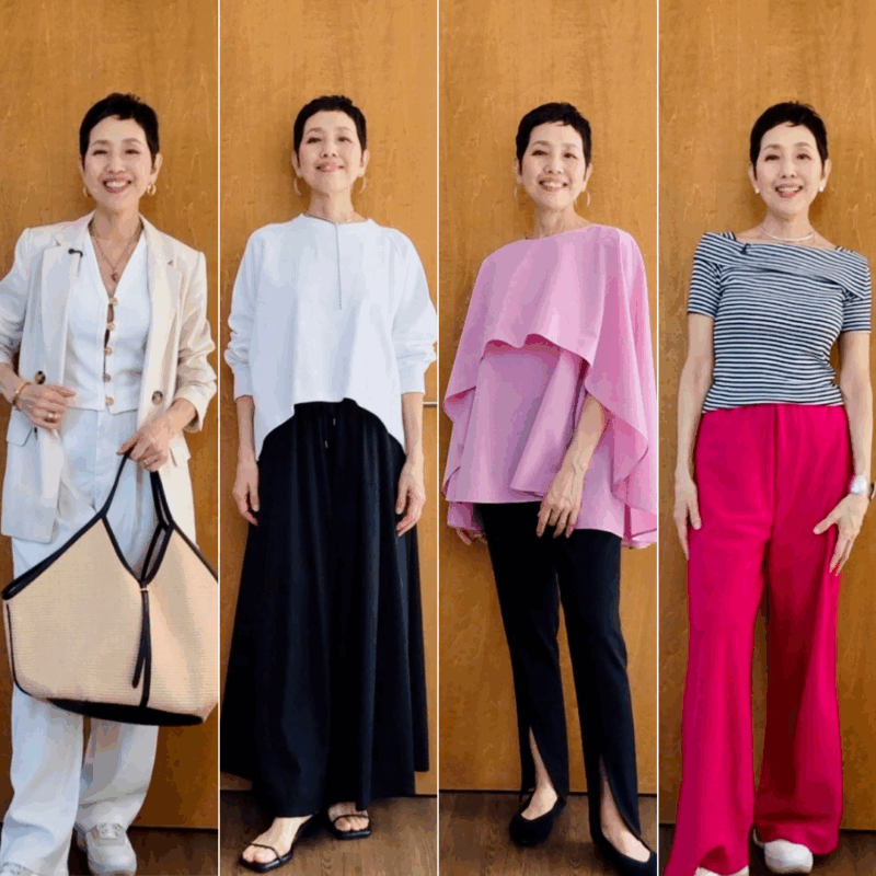 【60代ファッション】「GU」「H&M」「LE PHIL」etc.今シーズン買ってよかったアイテムで初夏にぴったりのコーデを披露！