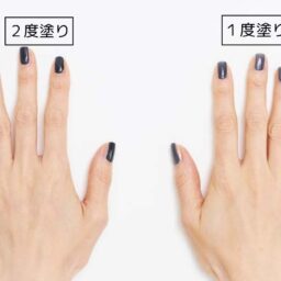 爪先が剝げてきたら3 度塗り、と重ねていくのもおすすめ