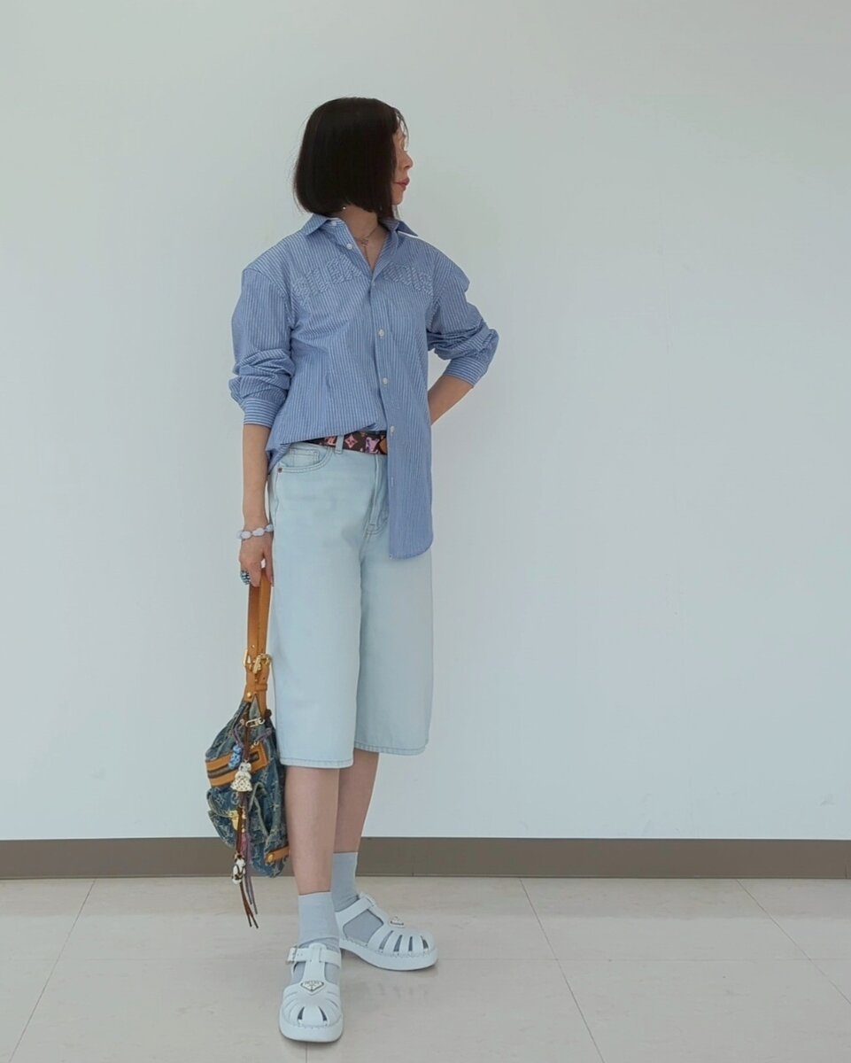 「ZARA」「ベルシュカ」「H&M」の「デニムバミューダショーツ」でいまっぽい着こなしに！おしゃれを底上げするコーデのポイントとは？