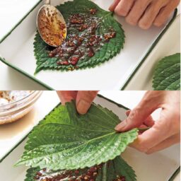 しじみごはん、えごまの葉のしょうゆ漬け　作り方３