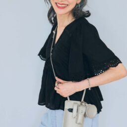 『素敵なあの人』2025年8月号特別付録　ミニポーチ2点つきスマホショルダーバッグ