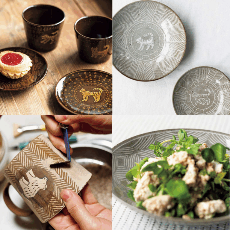 軽くて料理映えも抜群！濵田綾音さんの「三島手」は可愛い動物柄にも