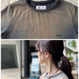 絶妙なグラデーションが目に留まり即買いしたのは BELPER(ベルパー) のブリーチTシャツ