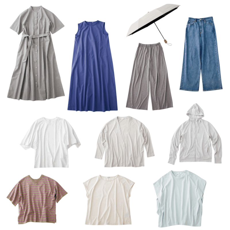 【60代の機能服】この夏は涼しくておしゃれな服しか着たくない！「ユニクロ」「無印良品」「ドゥクラッセ」ほか酷暑を乗り切る涼やかアイテム11選