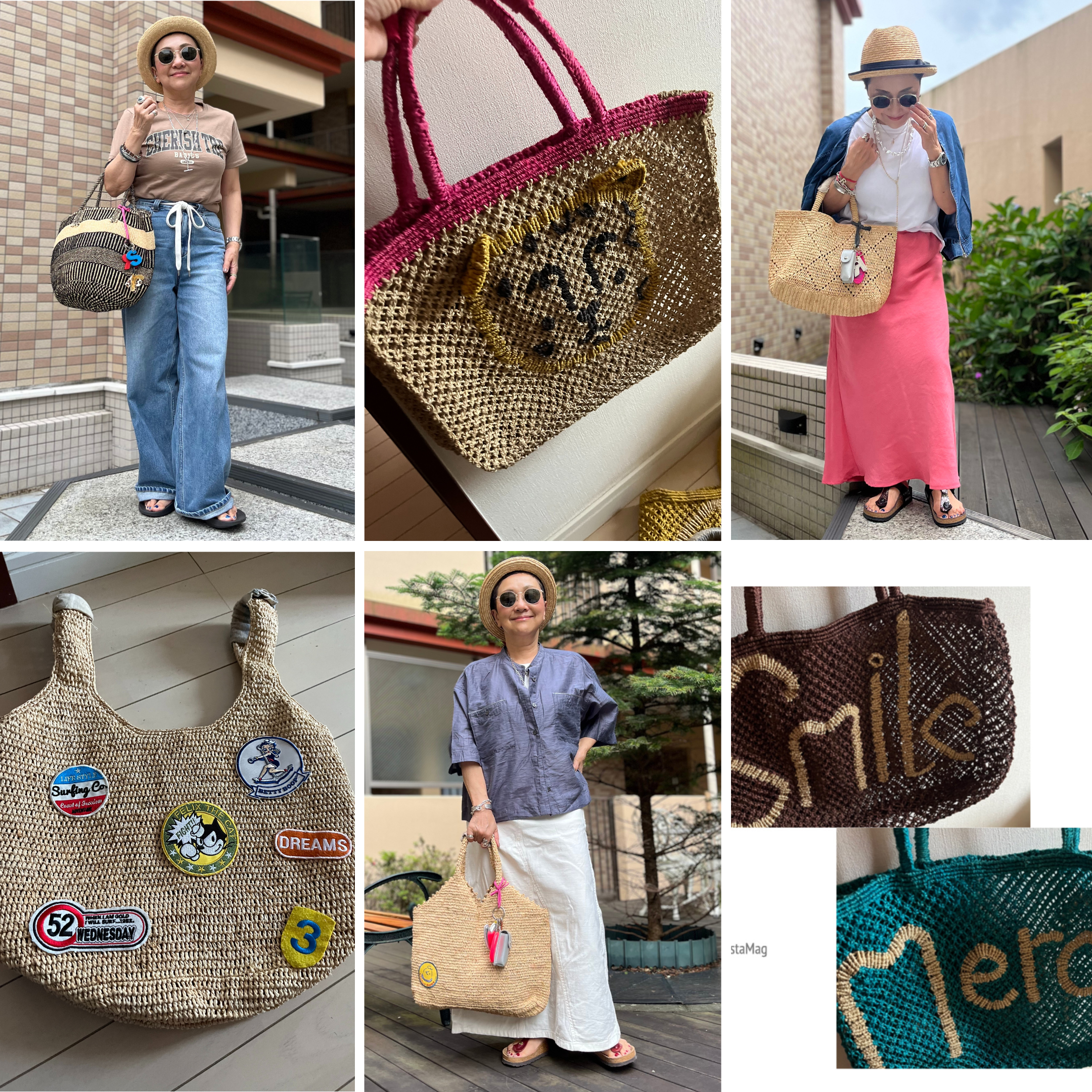 60代ファッション】「カゴバッグ」で夏のおしゃれに抜け感を