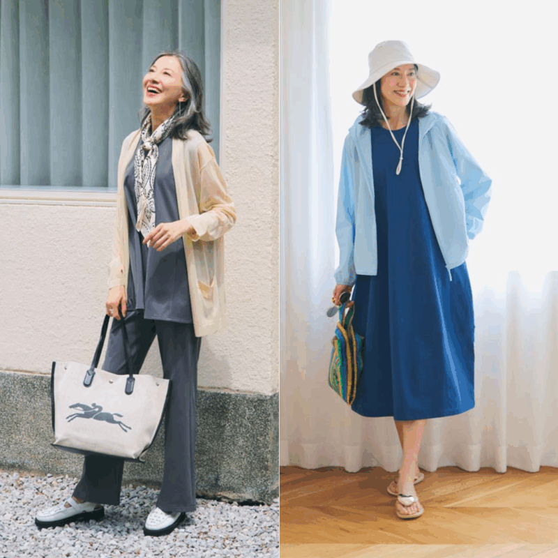 【60代ファッション】大人の肌に紫外線は大敵！「着るだけUVカット服」でおしゃれに日差しをブロック！