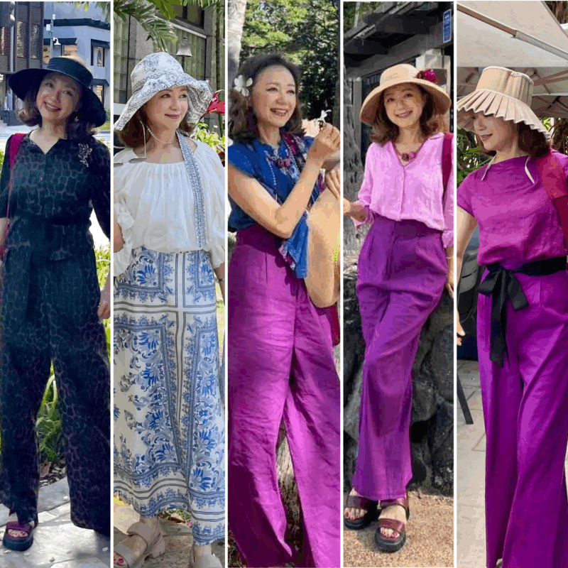 【60代旅コーデ】旅のワクワクが200％増し！現地をイメージしながら考える旅行スタイリング5選【ハワイ編】