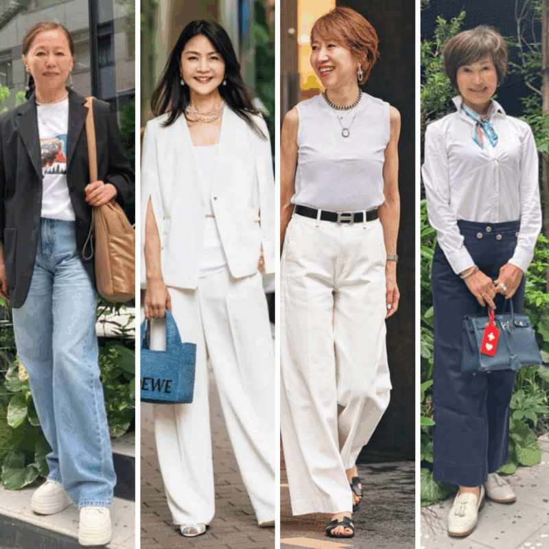 【60代お手本スナップ】夏は白を効かせるのが正解！目にも涼しいホワイトコーデ4選