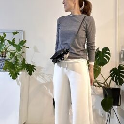 「GU」パフスウェットバギーパンツコーデ