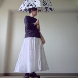 アフリカ生地で作った日傘
