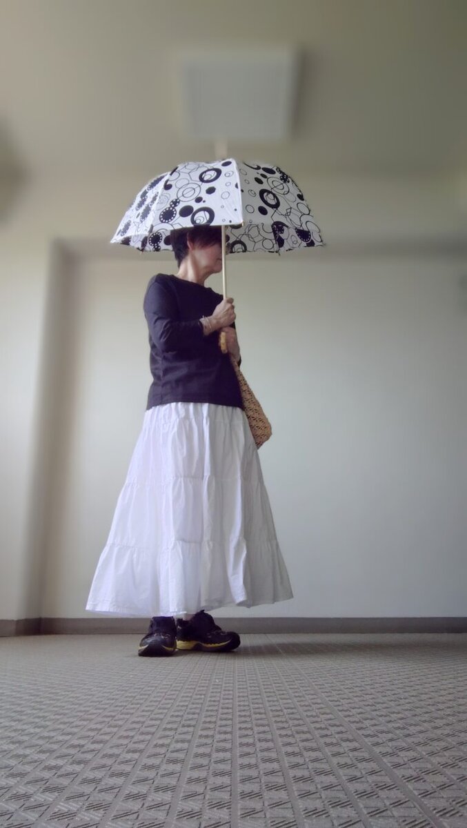 アフリカ生地で作った日傘