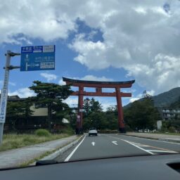 鳥居をくぐって帰宅