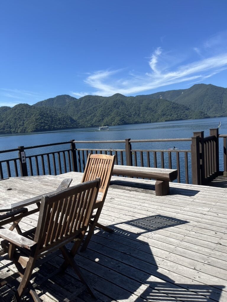ボートハウスからの中禅寺湖