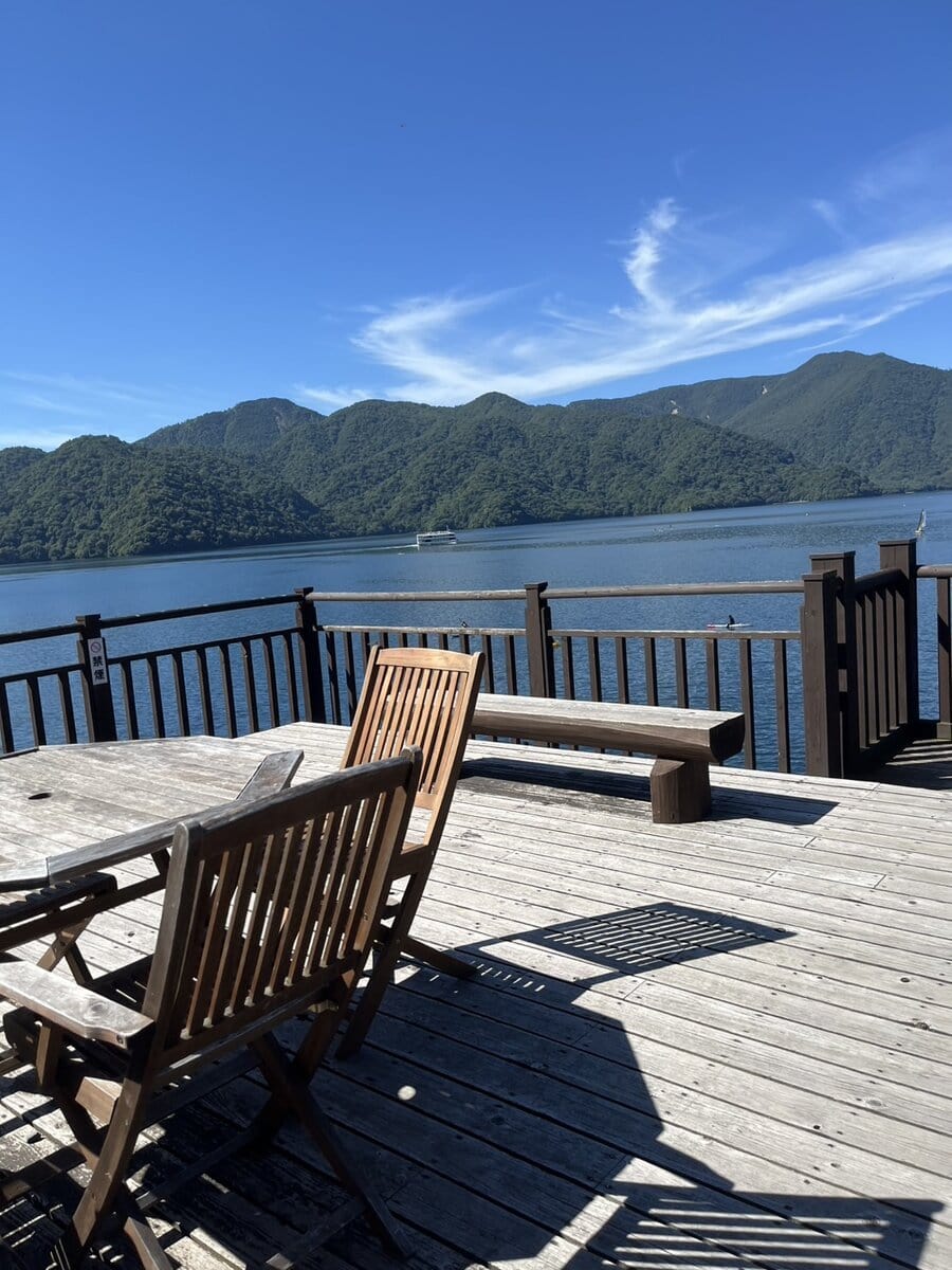 ボートハウスからの中禅寺湖