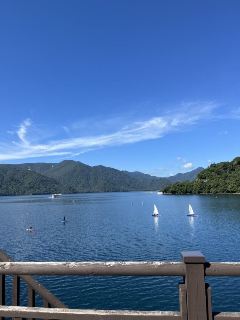 ボートハウスからの中禅寺湖
