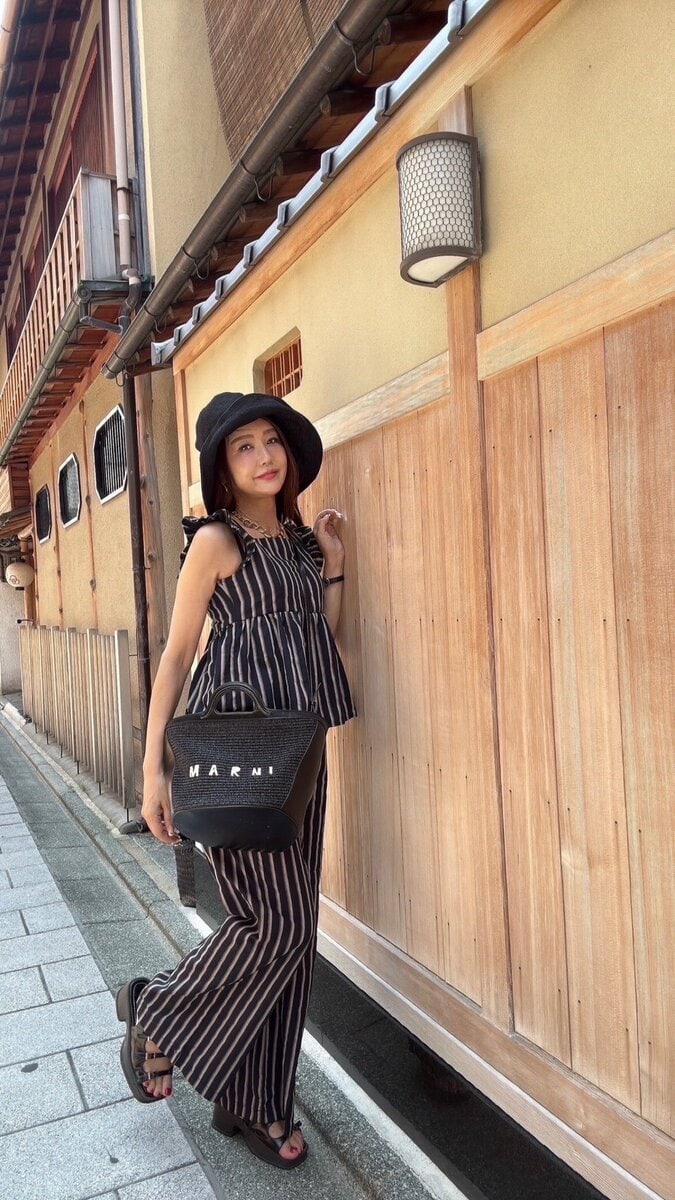 西谷さん京都散策コーデ