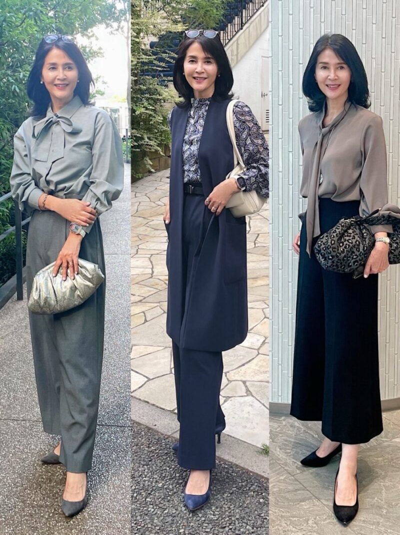 有村一美さん秋の3コーデ