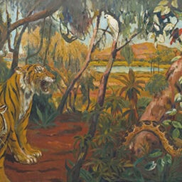 水谷清《東山動物園猛獣画廊壁画No.2》1948年