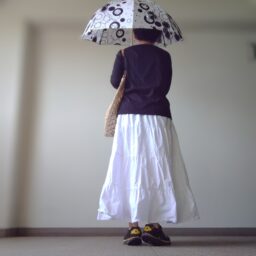 アフリカ生地で作った日傘