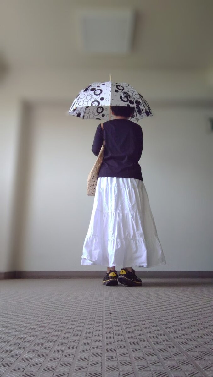 アフリカ生地で作った日傘