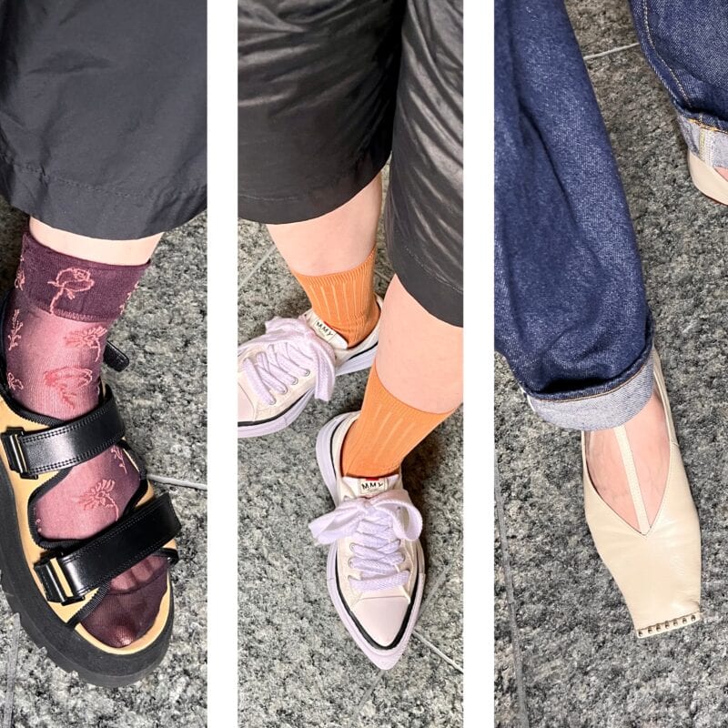 【60代ファッション】足元から秋を先取り！「タビオ」で見つけた秋色靴下でサンダルも秋仕様にスイッチ