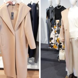 プラステ展示会25aw_ウールブレンドリバーフーディーロングコート
