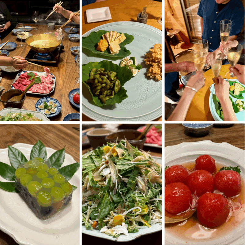 【60代おうちごはん】しゃぶしゃぶおうちごはん会！九州の名産品を味わい尽くす目にも美しいお料理とワインを楽しむひととき