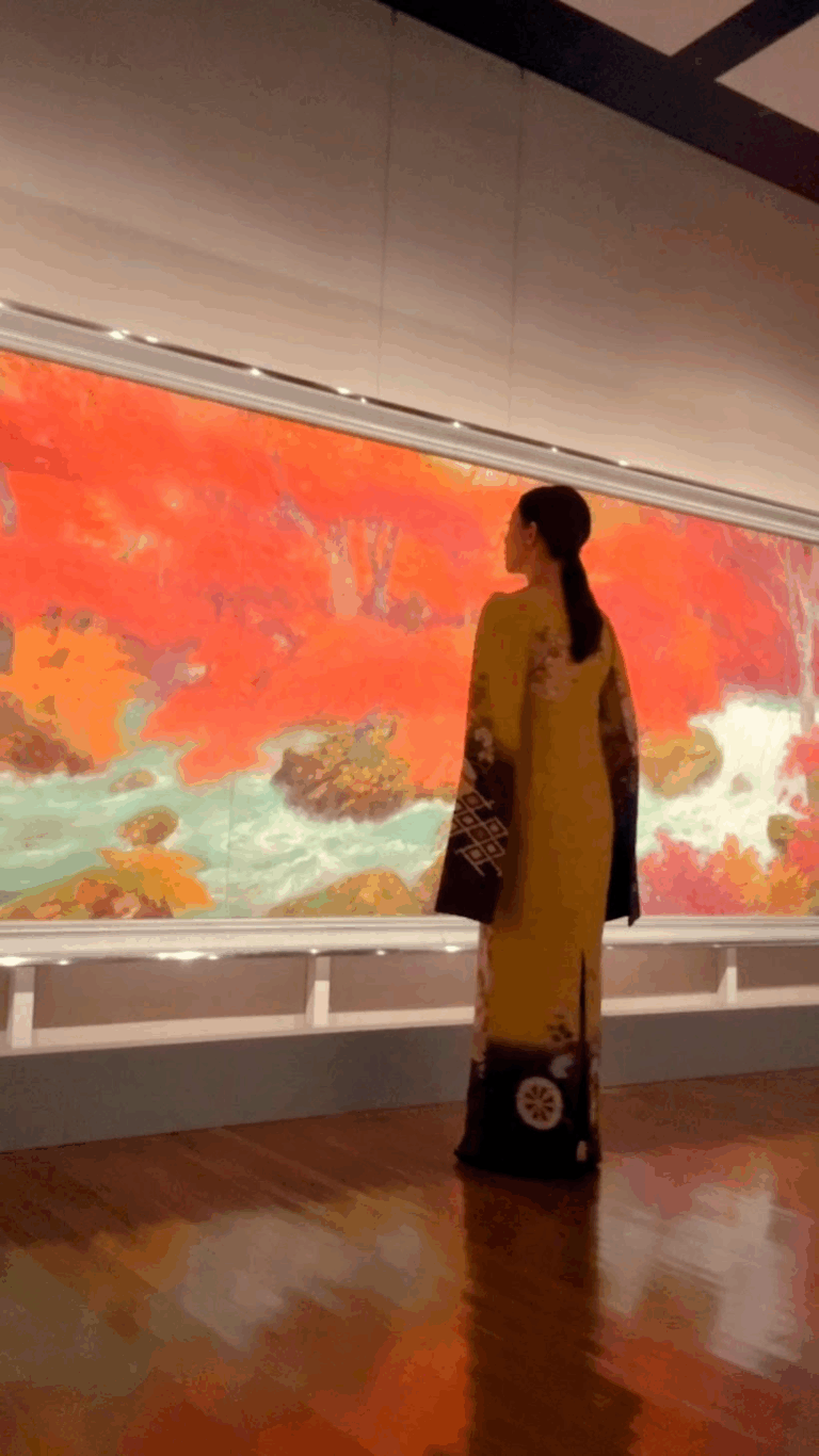 奥田元宗《奥入瀬(秋)》山種美術館