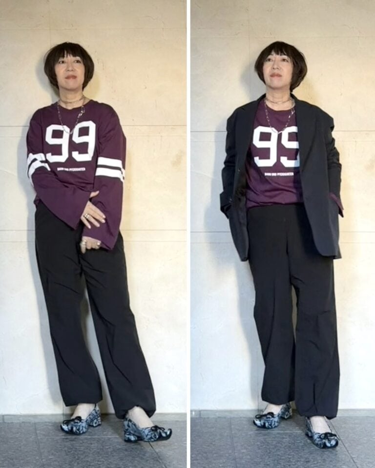 上林さん_ロンT・パンツコーデ