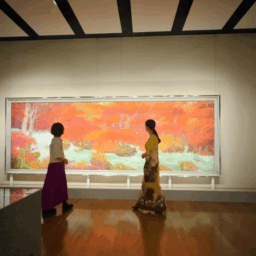 奥田元宗《奥入瀬（秋)》山種美術館 ：　幅6mの大作