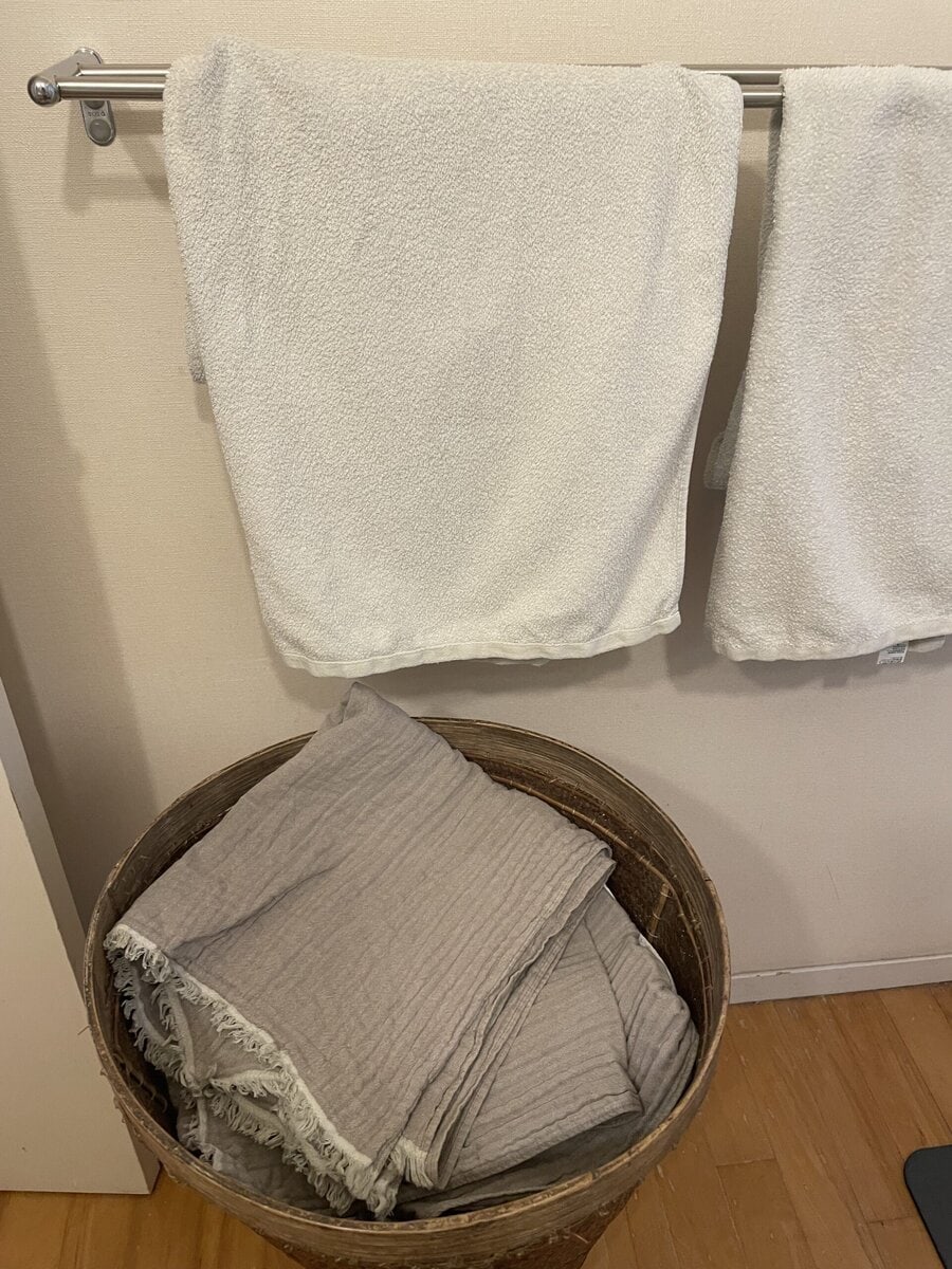 洗いざらしガーゼバスタオル ¥1,290/無印良品