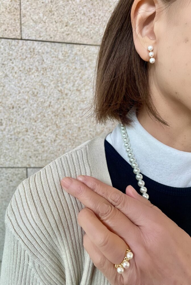 藤井さんパールアクセ