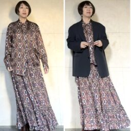 上林さん_シャツ・スカートコーデ