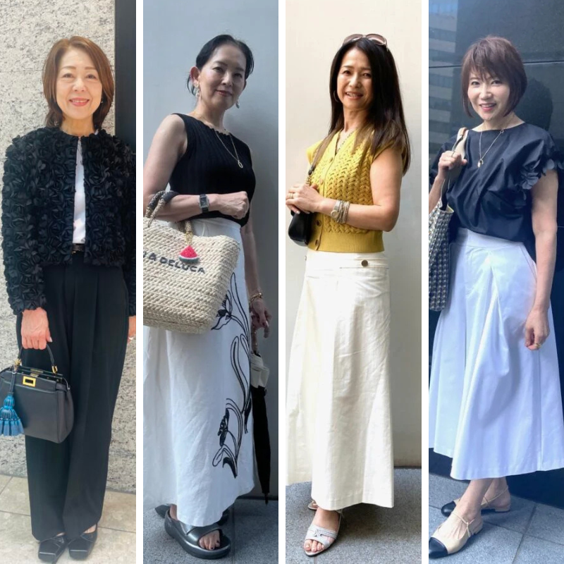 【60代スナップ 】秋のお出かけのお手本にしたい！ホワイトを効かせた爽やかきれいめコーデ4選