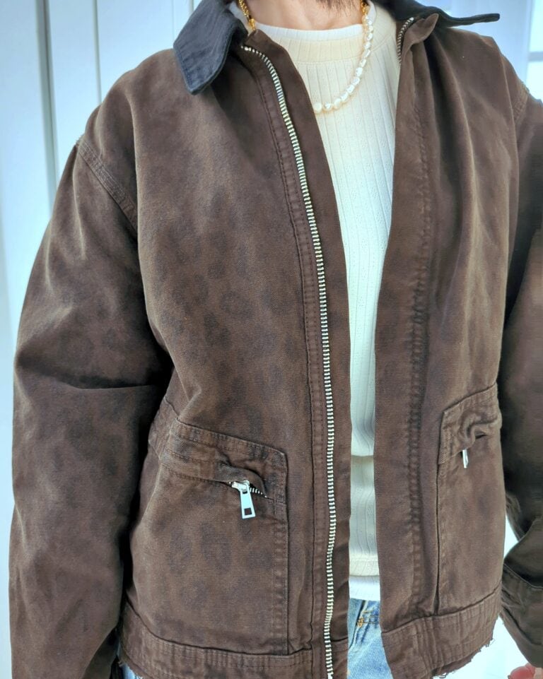 「ZARA」メンズジャケット 隠れレオパード柄