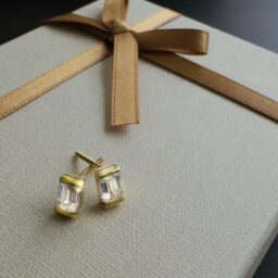 ピアス(落ちないピアス！ Emerald Cut Earrings- total 1.0ct)【K18】¥448,800／September５