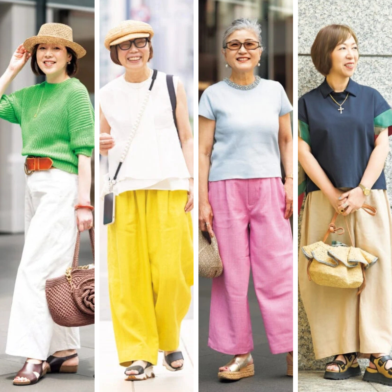 【60代お手本スナップ 東京・大阪・福岡】60代がカラーアイテムで華やかさをプラスするには？おしゃれ上級さんの上品カラーコーデ4選