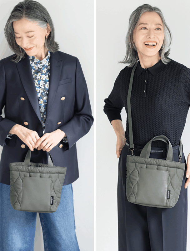 【雑誌付録】ふんわり軽くて便利な2way仕様！「ニューヨーカー」コラボの「ショルダーストラップ つきキルティングトートバッグ」に注目！【素敵なあの人2025年12月号付録】