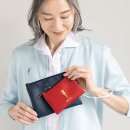 素敵なあの人2026年1月号付録「フクゾー」 ストラップつきレザー調ポーチセット