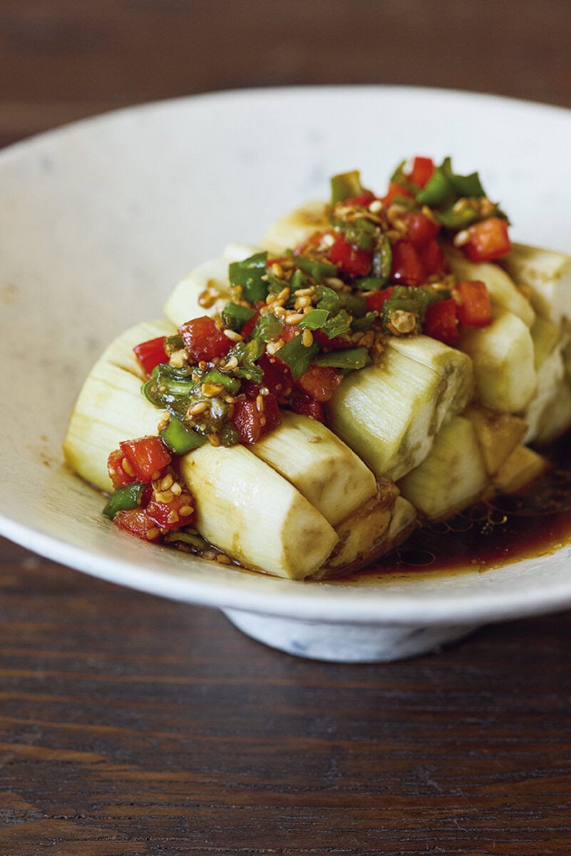 蒸しなすのナムル